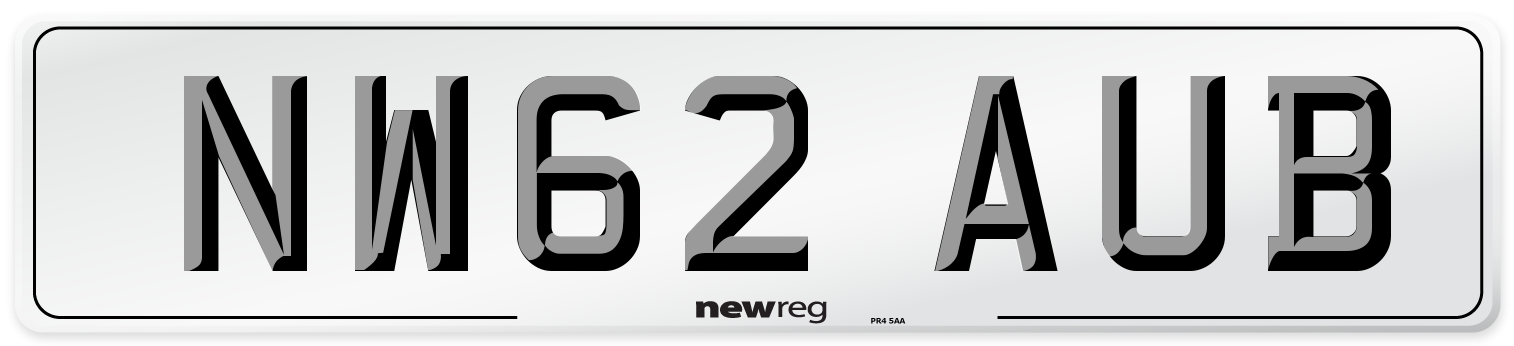 NW62 AUB Number Plate from New Reg